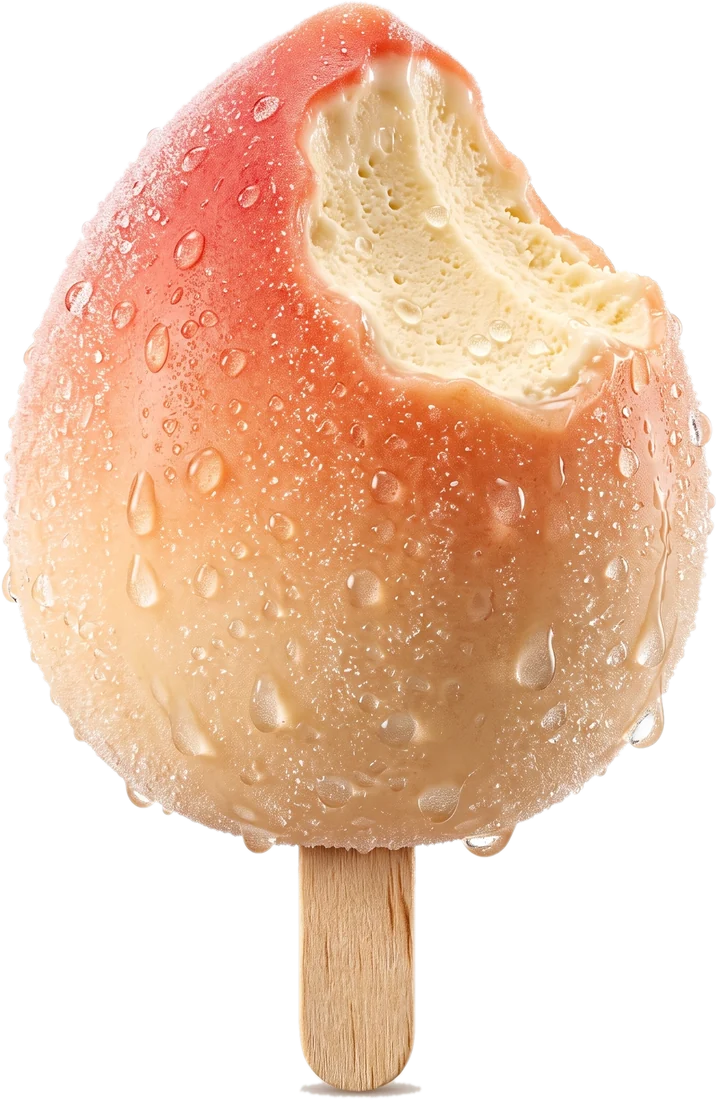 Sorvete Lumy sabor Pêssego mordido