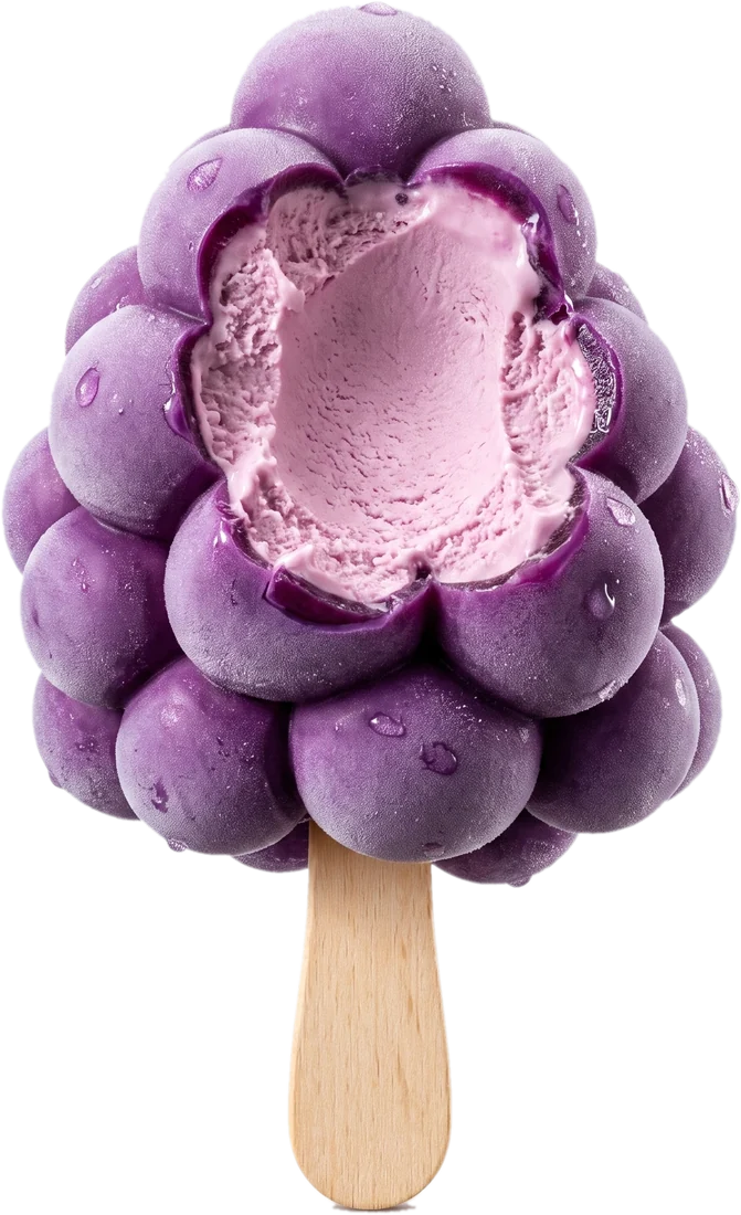 Sorvete Lumy sabor Uva mordido